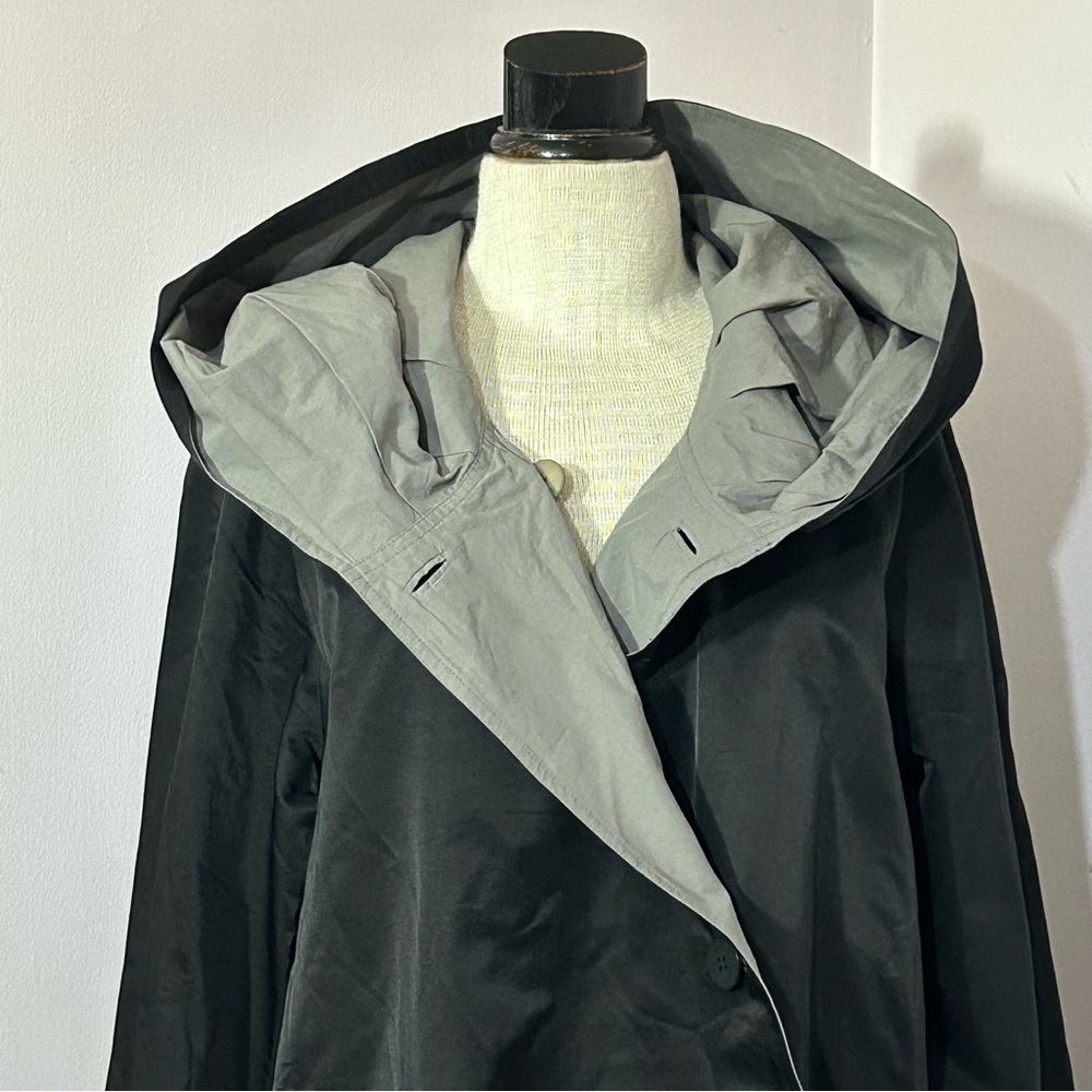 Eileen Fisher Reversible Hooded Jacket Raincoat - Picture 6 of 10